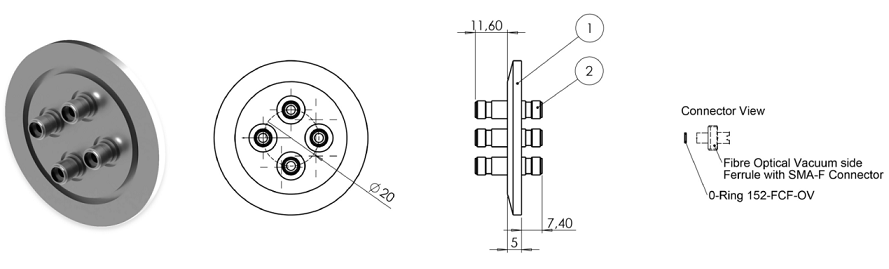 allectra高真空光纖耦合真空饋通 allectra高真空光纖耦合真空饋通