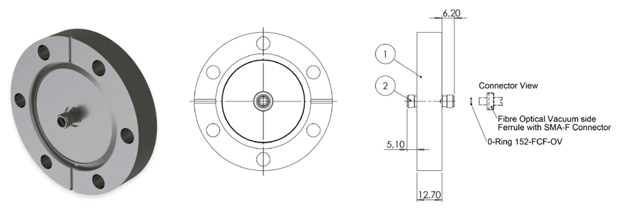 allectra高真空光纖耦合真空饋通 allectra高真空光纖耦合真空饋通