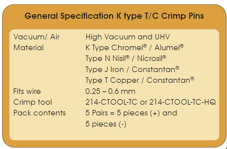 Sub-D熱電偶K型插座參數(shù)