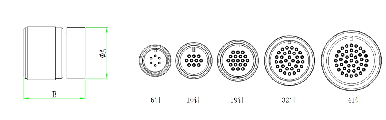 CTS型饋通真空端連接器尺寸